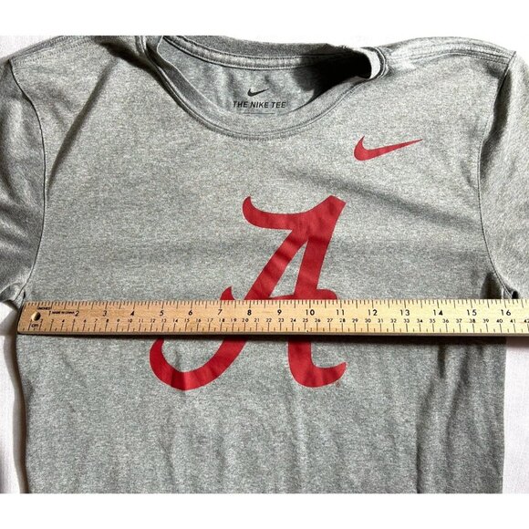 The Nike Tee DRI-FIT Athletic Cut Small Grey Red Logo A - Picture 6 of 10